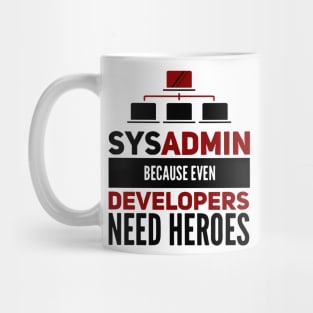 Sysadmin Because Even Developers Need Heroes Admin Developers Mug